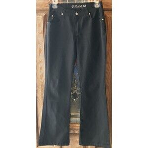 Vintage Mudd Yo! Black Cotton/Spandex Jeans Festival Boho Flare Pants 5 Y2K